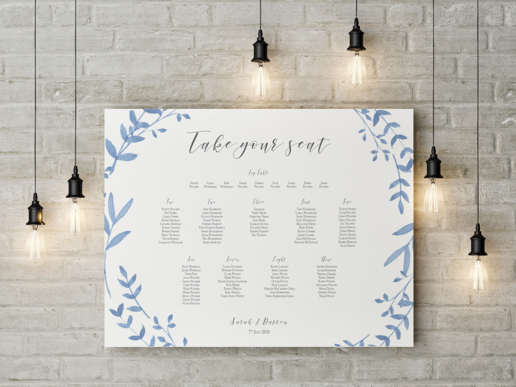 Wedding Table Plans - Grace And Bramble