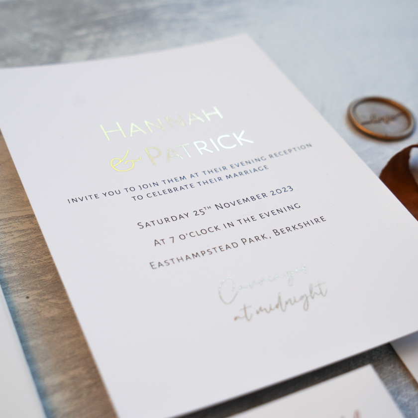 Gold and Rust wedding invitations - Grace and Bramble