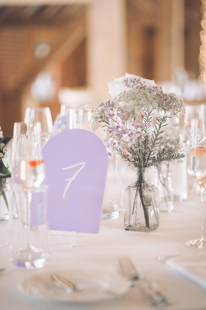 Lilac wedding reception decoration ideas