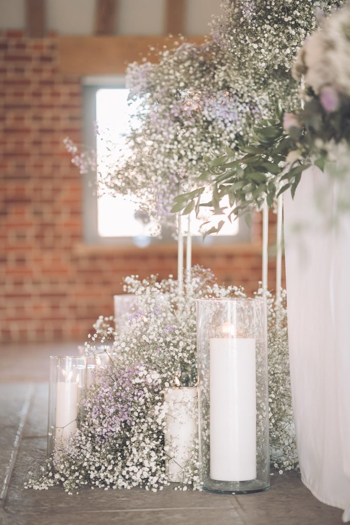 Baby's Breath and candles