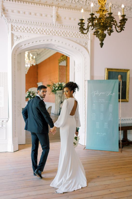 Fabric hanging table plan at Strawberry Hill House